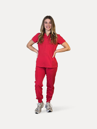 Women's V-neck scrubs set