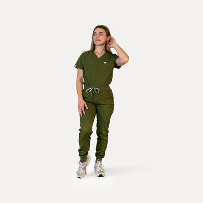 Women's V-neck scrubs set