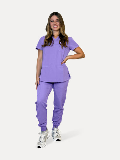 Women's V-neck scrubs set